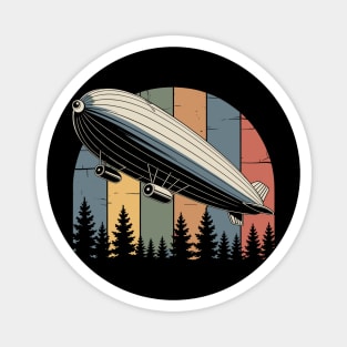 Zeppelin Retro Strips Vintage Airship Magnet
